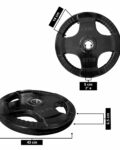 Par de Discos Olímpicos Recubiertos de 4 Agarres 45 Lb. - Imagen 3