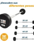 Rack Uso Rudo con 10 Barras de 20 a 60 Lb. - Yim Sports - Imagen 4
