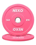Par de Discos Olímpicos Recubiertos Color Rosa 5 Lb. - Imagen 4